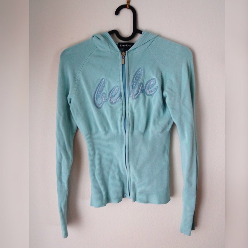 Bebe zip and hooded sweater